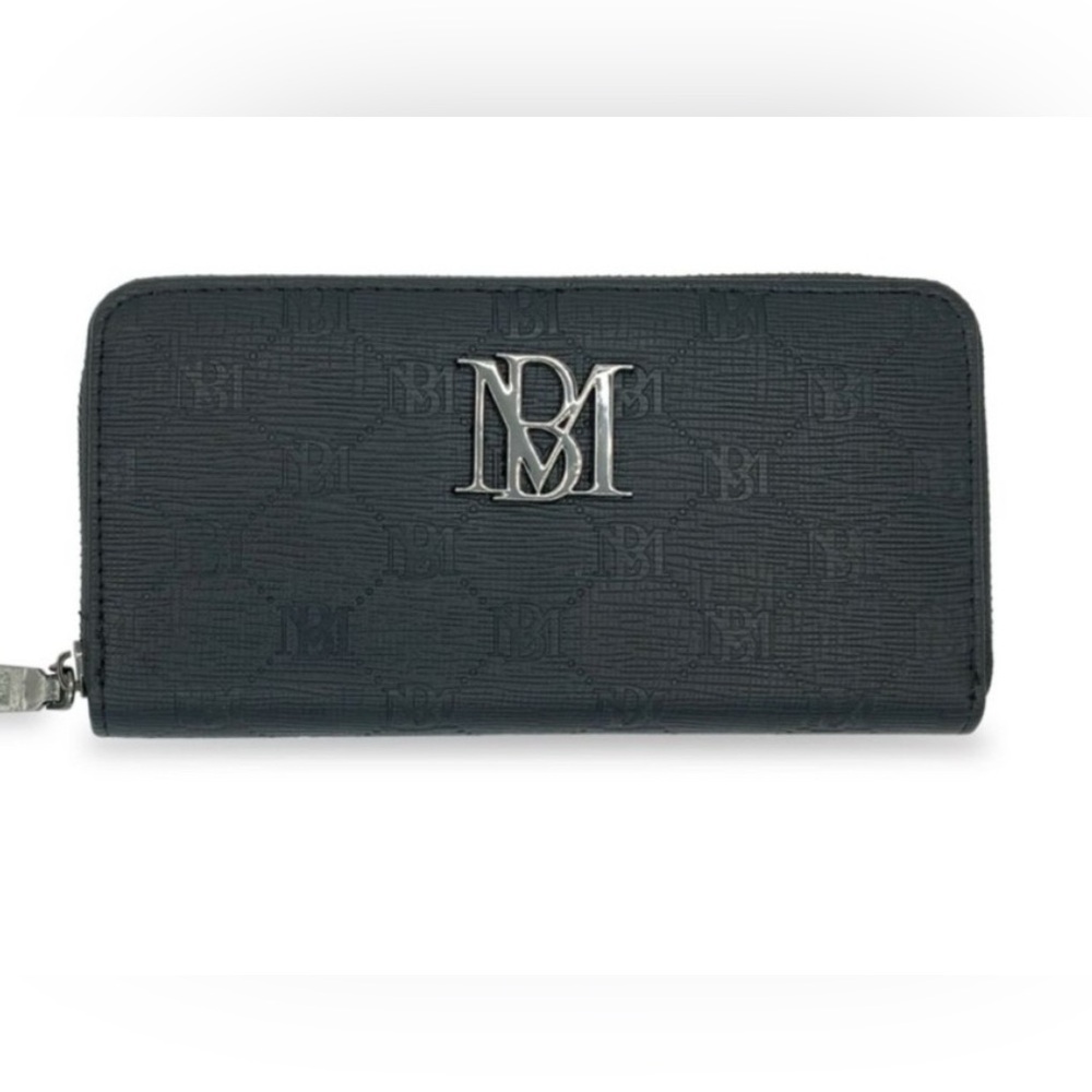 Badgley Mischka Black Vegan Leather Zip-around Wallet - NWT
